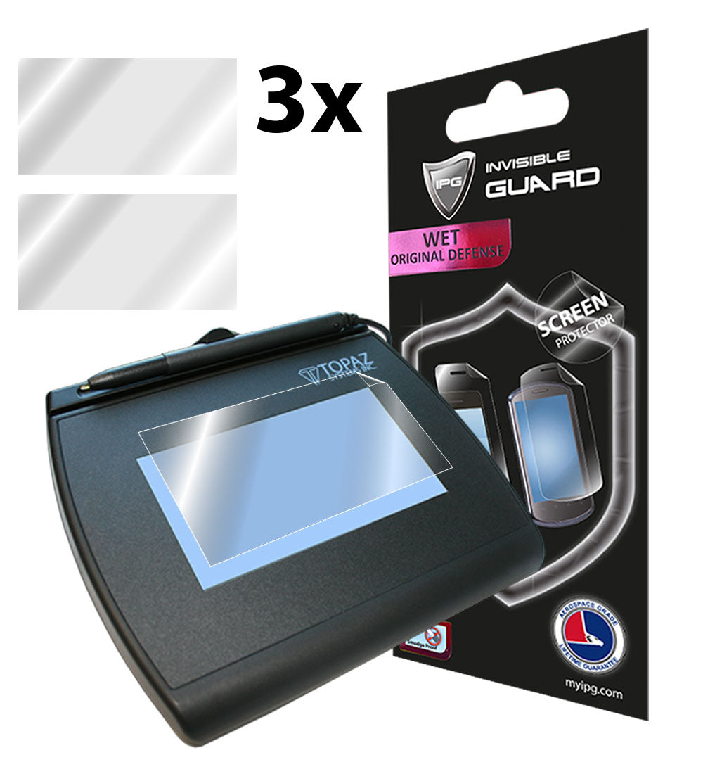 IPG Original for Topaz Signature Pads SigLite 755 Series T-LBK 755/T-LBK755SE-BHSB-R/T-LBK755-BHSB-R/T-LBK755SE-BBSB-R/T-LB (3 Units) SCREEN Protector (Hydrogel)