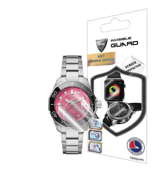 IPG Original for TAG Heuer Aquaracer Professional 300 Date 36mm Watch SCREEN Protector (2 Units) (Hydrogel)