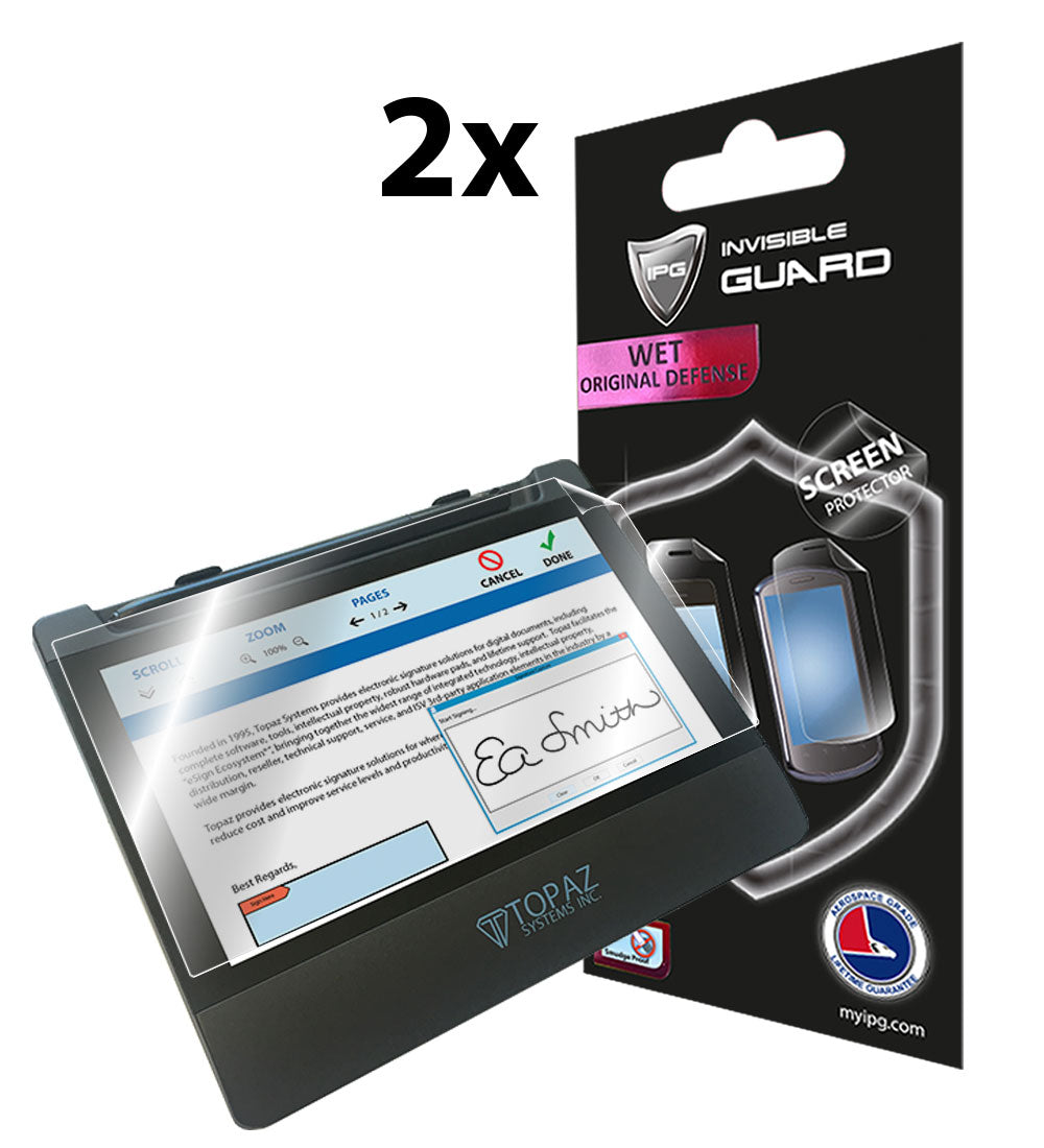 IPG Original for Topaz Signature GemView 7" Tablet Display TD-LBK070VA USB-R (2 Units) SCREEN Protector (Hydrogel)