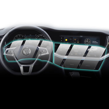 Volkswagen Touareg 2019-2023 12.3" inç Gösterge Paneli + 15" İnç Navigasyon için 9H Nano IPG ProActive Ekran Koruyucu (2'li SET)