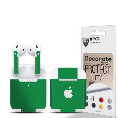 IPG Decorative for AirPods 1-2 Stickers Wraps Adhesive Decal Skin for case and Ear Pieces Protective and Decorative Set Protector