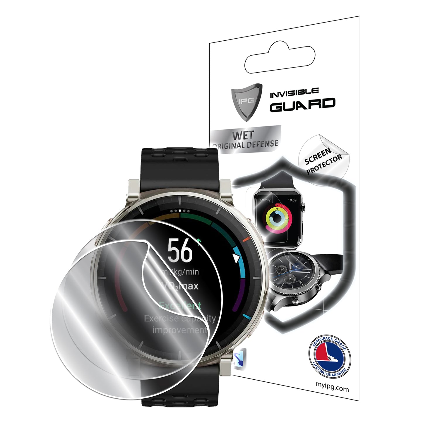 IPG Original for Amazfit Active 3 Premium Smartwatch SCREEN Protector (2 Units) (Hydrogel)