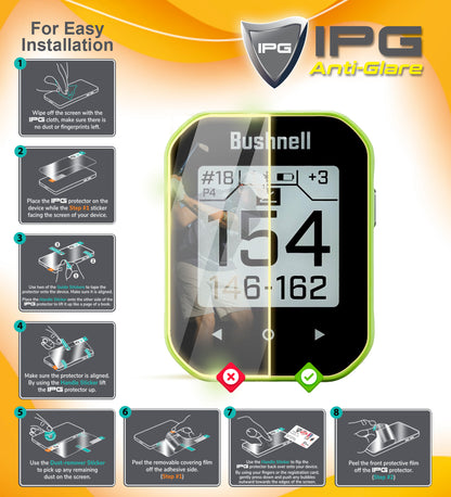 IPG Anti-Glare for Voice Caddie SC200 Plus Golf Launch Monitor ANTI-GLARE SCREEN Protector (2 Units)