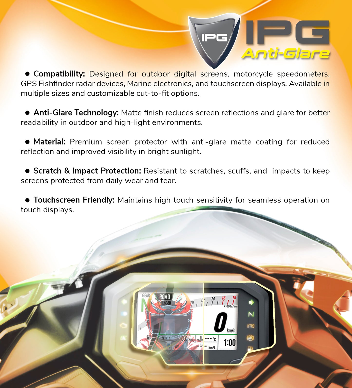 IPG Anti-Glare for YAMAHA 2020-2025 MT25 Motorcycle Dashboard Cluster Speedometer Display ANTI-GLARE SCREEN Protector