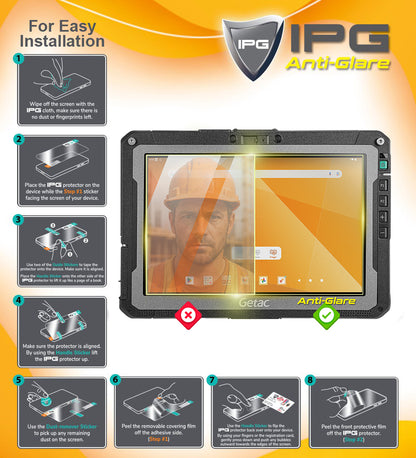 Ipg Anti-Glare for Getac A140 (VAS6150E) 14" inch Industrial Diagnostic Tablet PC Display Anti-Glare Screen Protector