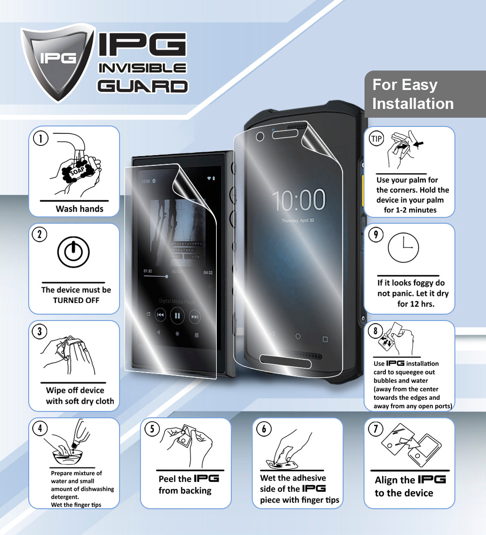 IPG Original for ZEBRA TC21 - TC26 Mobile Handheld Computer SCREEN Protector (6 Units) (Hydrogel)