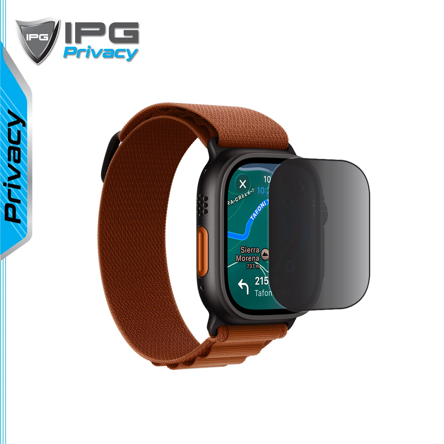 IPG PRIVACY for Apple Watch Ultra 3 Anti-spy Glass SCREEN Protector