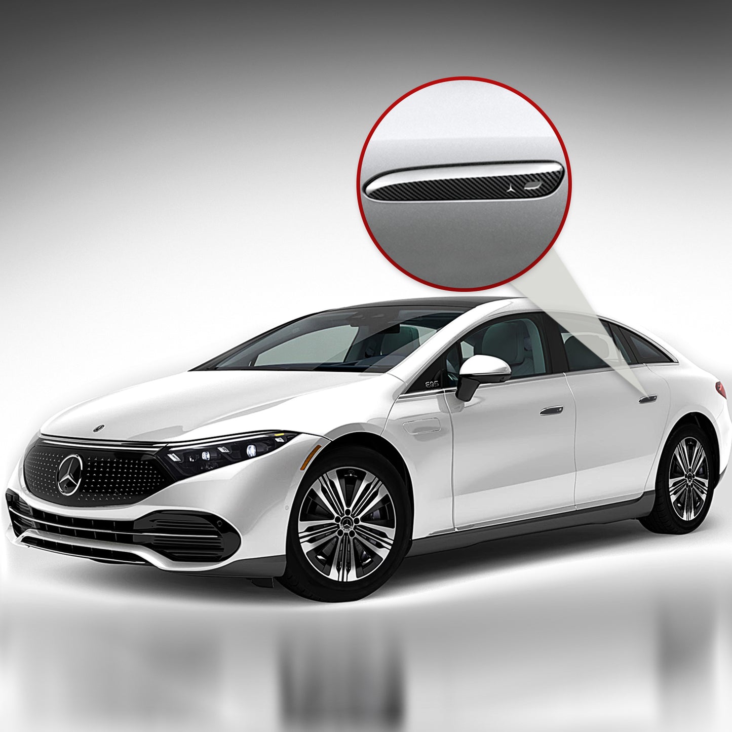 IPG Decorative for Mercedes EQS/EQE/CLA-S Class/E-Class Door Handle Kit Decal Sticker Wrap Kit