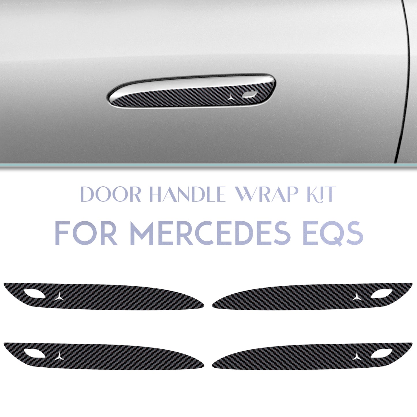 IPG Decorative for Mercedes EQS/EQE/CLA-S Class/E-Class Door Handle Kit Decal Sticker Wrap Kit