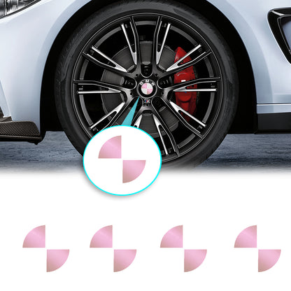 IPG Decorative for BMW Wheel Rim Decorative Logo: 1.54" - 39mm /Center Cap:2.69" - 68mm Stickers Set (8 Units) Wrap Kit