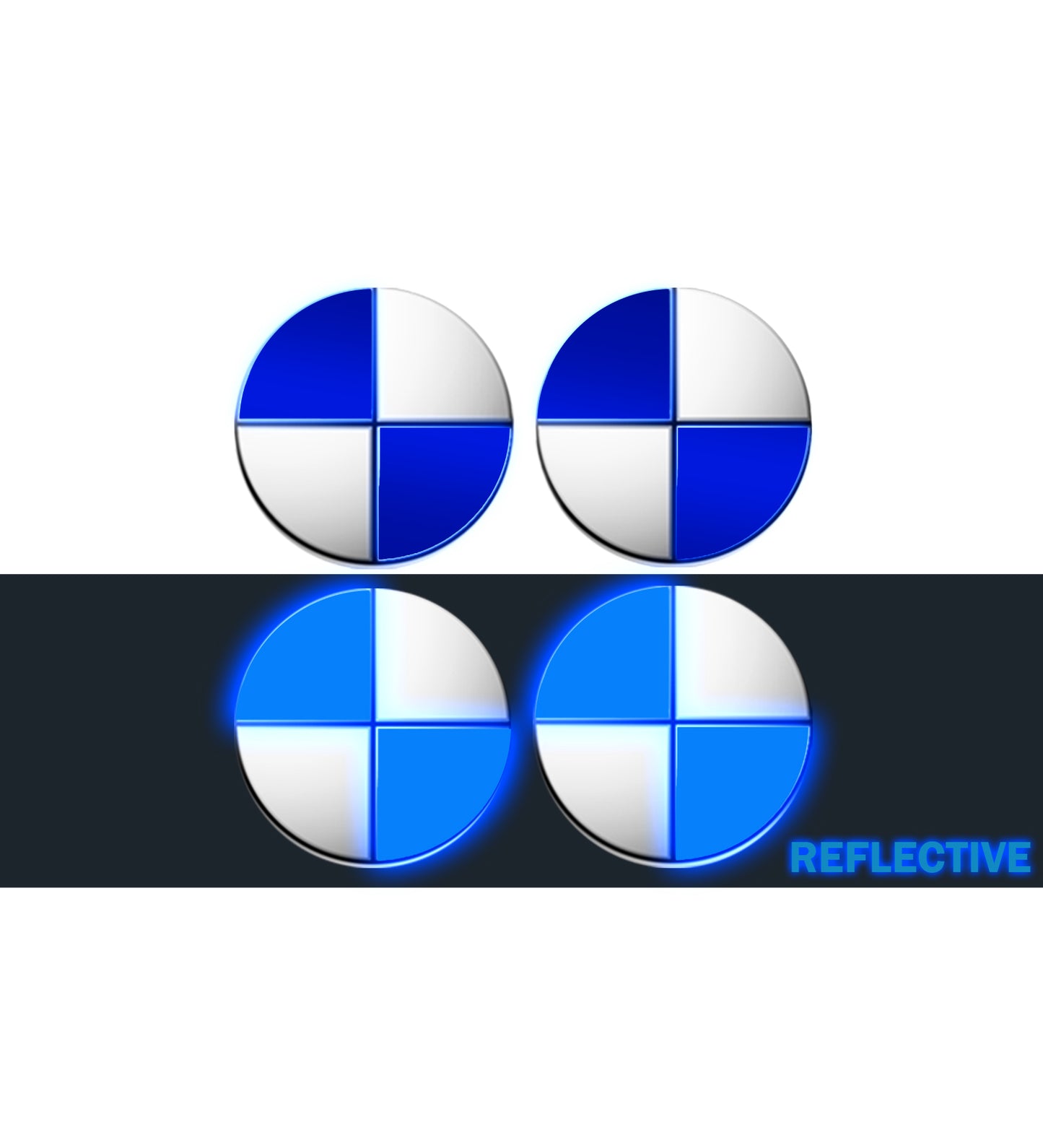 IPG Decorative for BMW Wheel Rim Decorative Logo: 1.54" - 39mm /Center Cap:2.69" - 68mm Stickers Set (8 Units) Wrap Kit