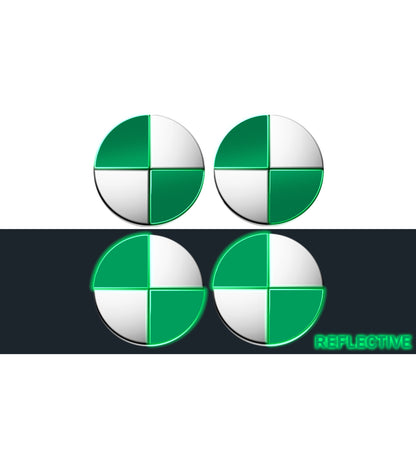 IPG Decorative for BMW Wheel Rim Decorative Logo: 1.54" - 39mm /Center Cap:2.69" - 68mm Stickers Set (8 Units) Wrap Kit