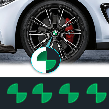 IPG Decorative for BMW Wheel Rim Decorative Logo: 1.54" - 39mm /Center Cap:2.69" - 68mm Stickers Set (8 Units) Wrap Kit