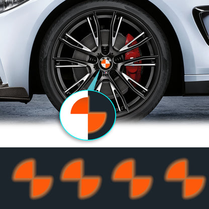 IPG Decorative for BMW Wheel Rim Decorative Logo: 1.54" - 39mm /Center Cap:2.69" - 68mm Stickers Set (8 Units) Wrap Kit