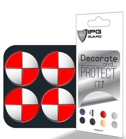 IPG Decorative for BMW Wheel Rim Decorative Logo: 1.54" - 39mm /Center Cap:2.69" - 68mm Stickers Set (8 Units) Wrap Kit