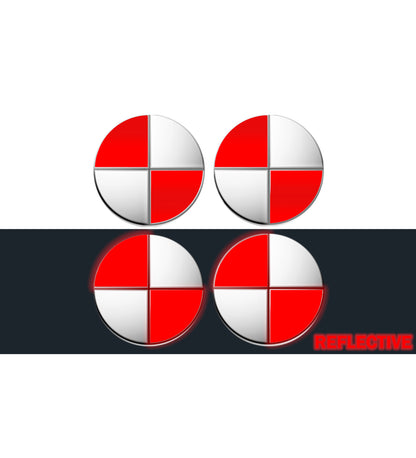 IPG Decorative for BMW Wheel Rim Decorative Logo: 1.54" - 39mm /Center Cap:2.69" - 68mm Stickers Set (8 Units) Wrap Kit