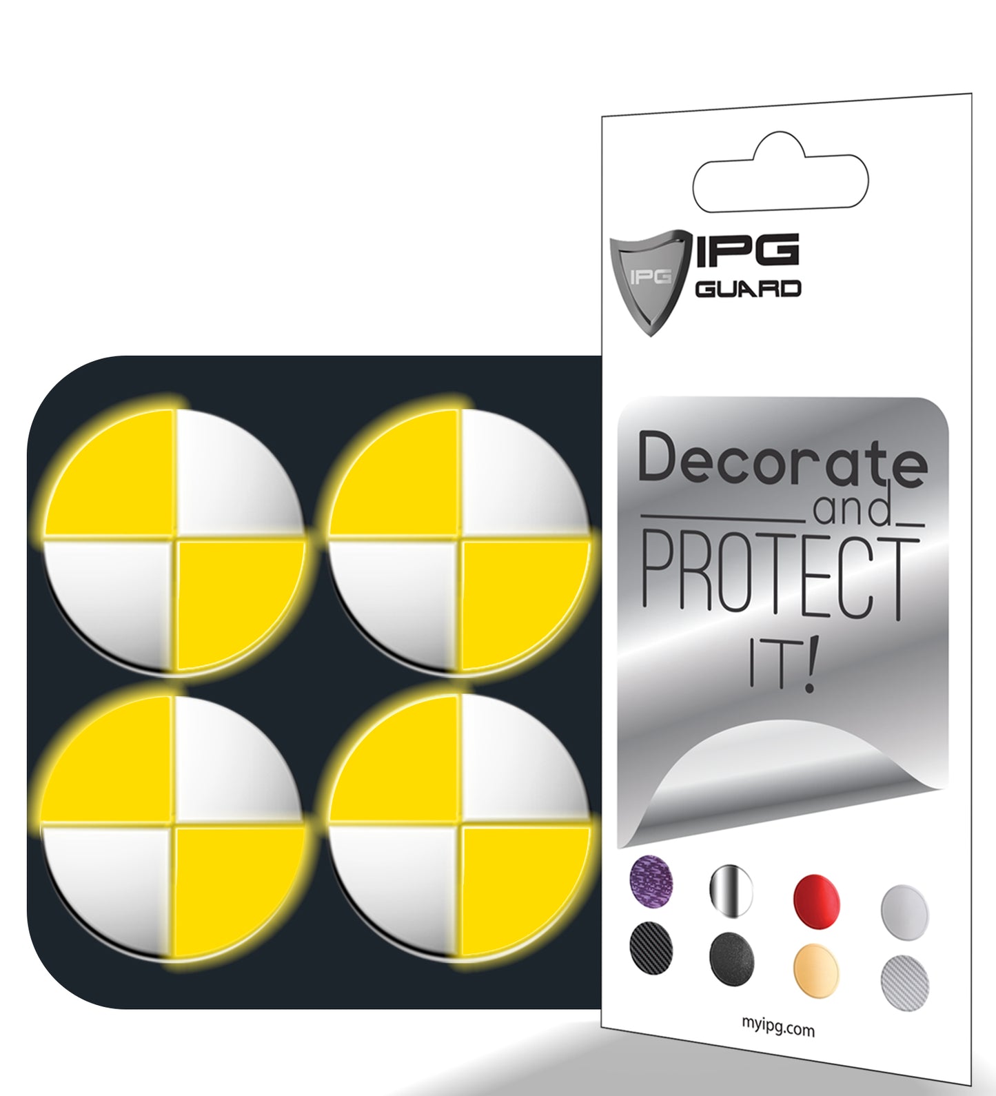 IPG Decorative for BMW Wheel Rim Decorative Logo: 1.54" - 39mm /Center Cap:2.69" - 68mm Stickers Set (8 Units) Wrap Kit