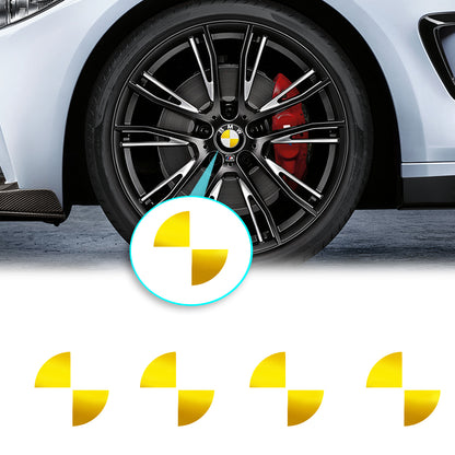 IPG Decorative for BMW Wheel Rim Decorative Logo: 1.54" - 39mm /Center Cap:2.69" - 68mm Stickers Set (8 Units) Wrap Kit