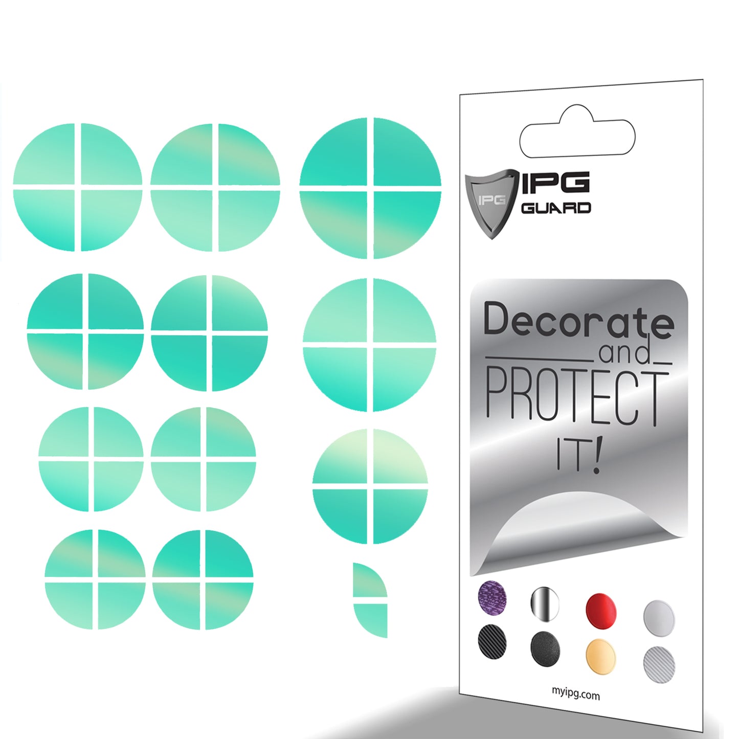 IPG Decorative for BMW Logo Set – 11×4 Semicircles + 1×2 Semicircles, Multiple Sizes Stickers Set (46 Units) Wrap Kit