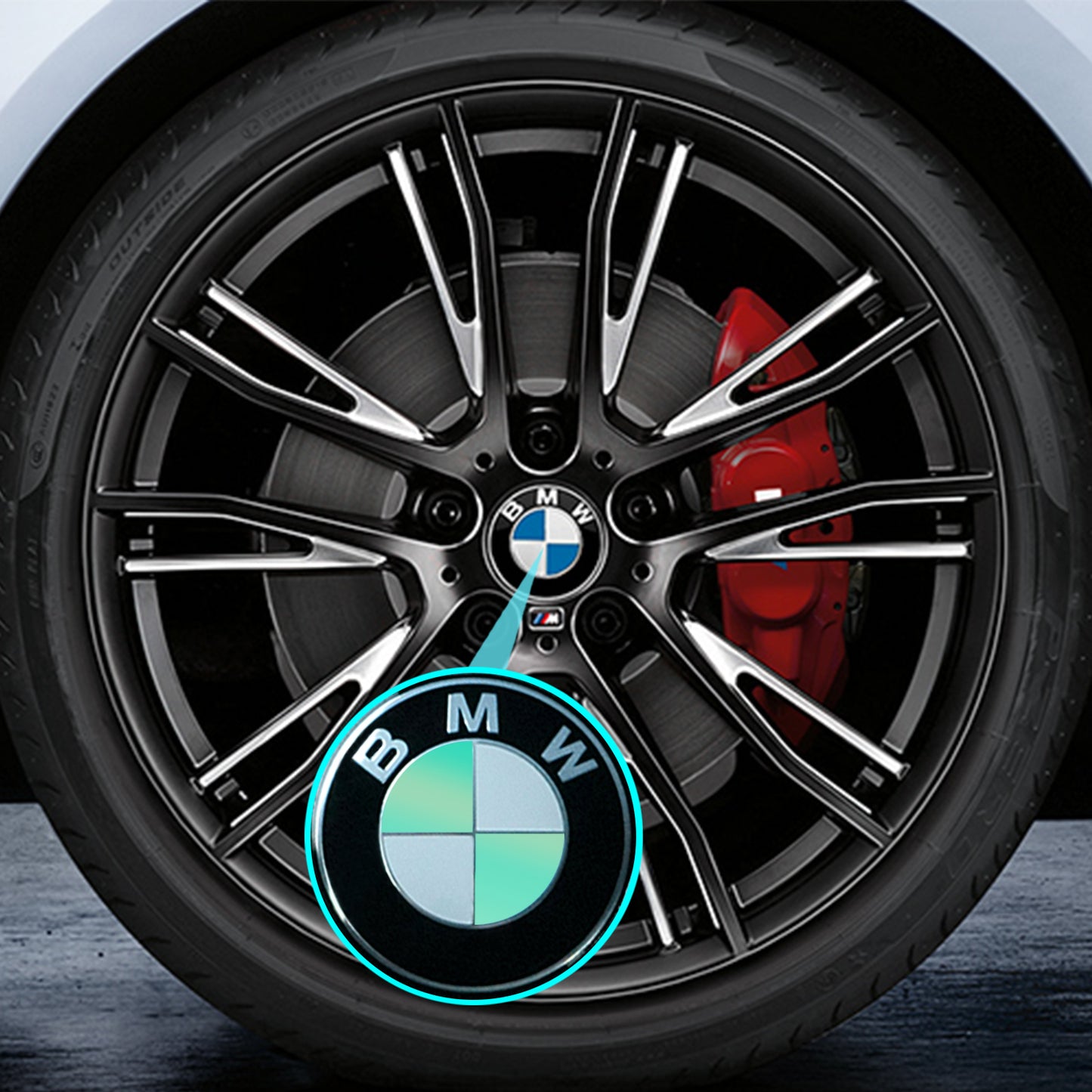 IPG Decorative for BMW Logo Set – 11×4 Semicircles + 1×2 Semicircles, Multiple Sizes Stickers Set (46 Units) Wrap Kit