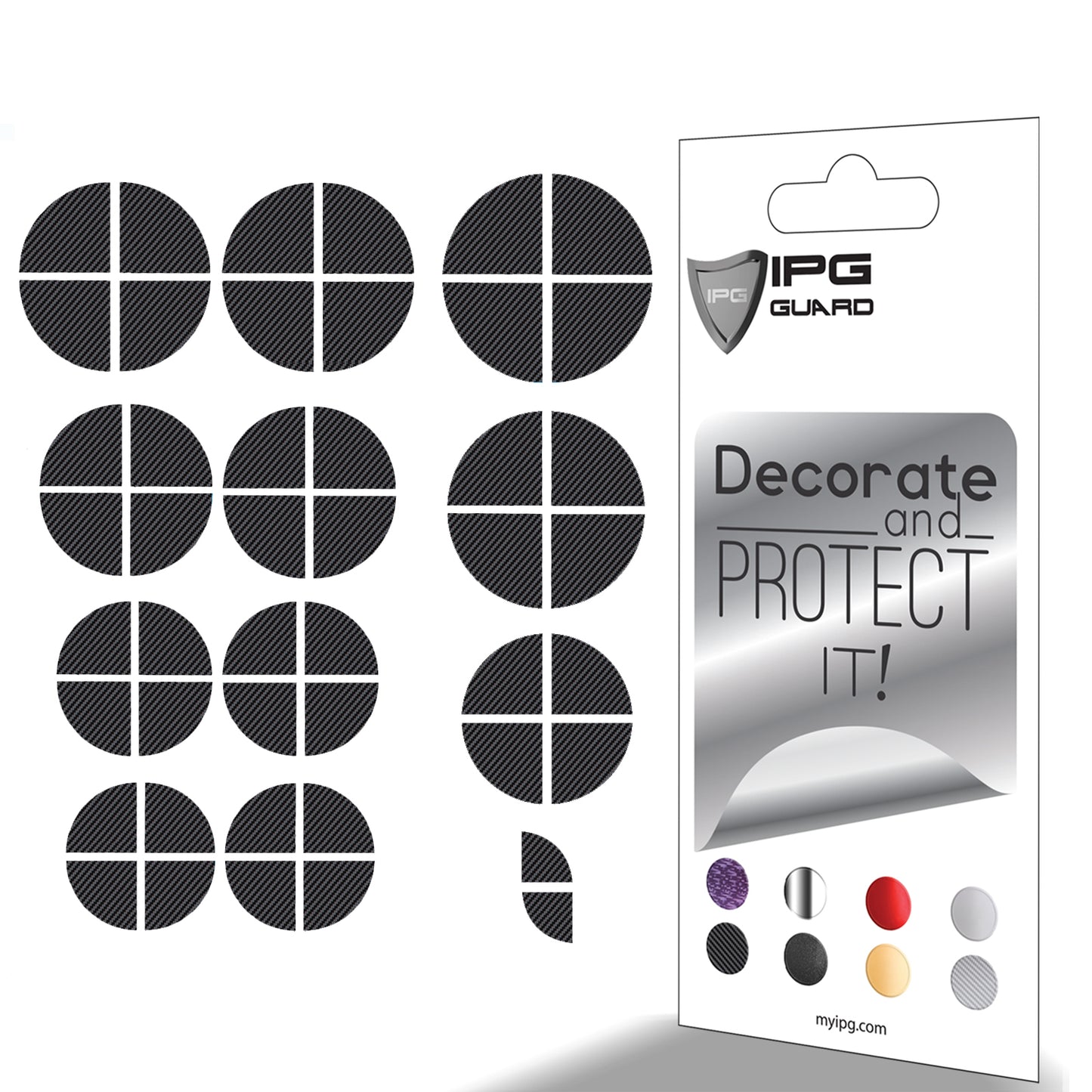 IPG Decorative for BMW Logo Set – 11×4 Semicircles + 1×2 Semicircles, Multiple Sizes Stickers Set (46 Units) Wrap Kit