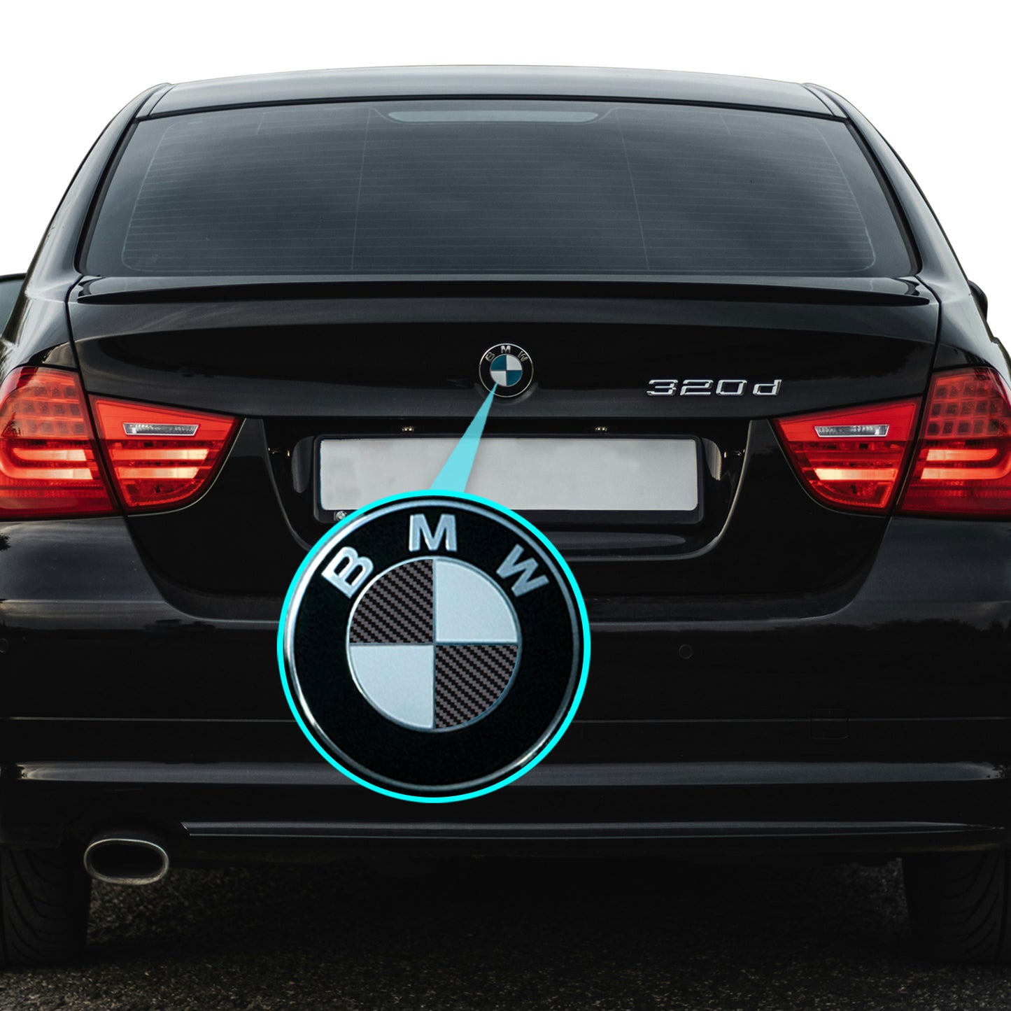 IPG Decorative for BMW Logo Set – 11×4 Semicircles + 1×2 Semicircles, Multiple Sizes Stickers Set (46 Units) Wrap Kit
