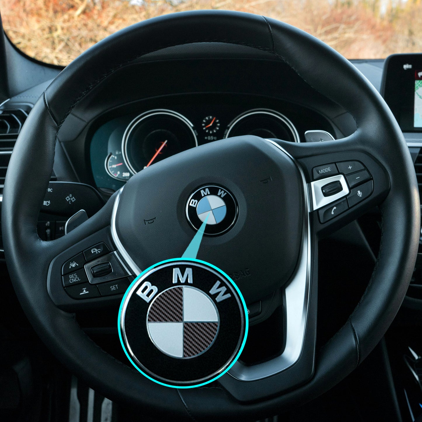 IPG Decorative for BMW Logo Set – 11×4 Semicircles + 1×2 Semicircles, Multiple Sizes Stickers Set (46 Units) Wrap Kit
