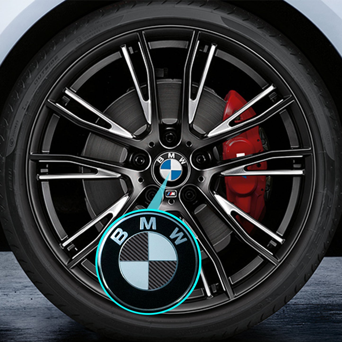 IPG Decorative for BMW Logo Set – 11×4 Semicircles + 1×2 Semicircles, Multiple Sizes Stickers Set (46 Units) Wrap Kit