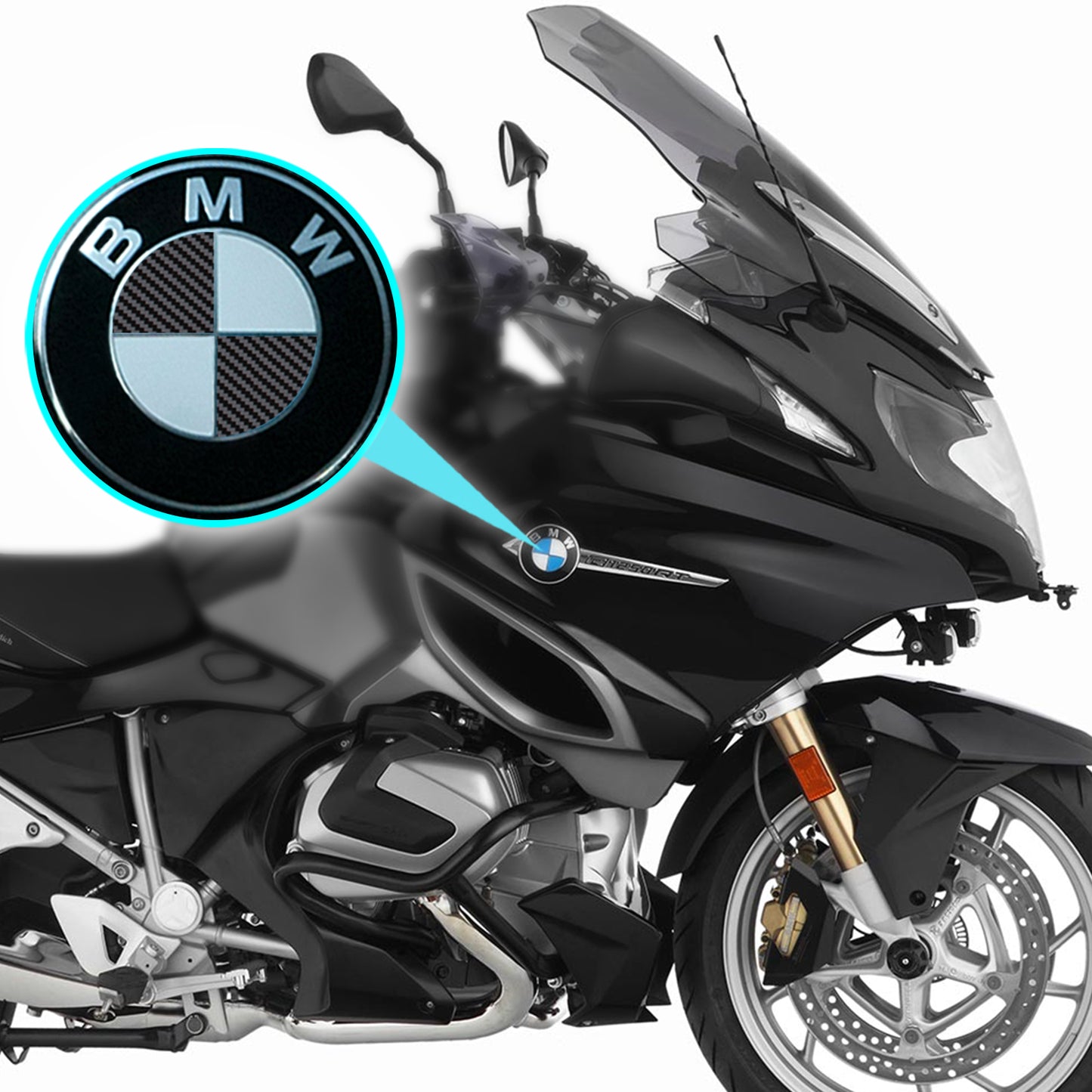 IPG Decorative for BMW Logo Set – 11×4 Semicircles + 1×2 Semicircles, Multiple Sizes Stickers Set (46 Units) Wrap Kit