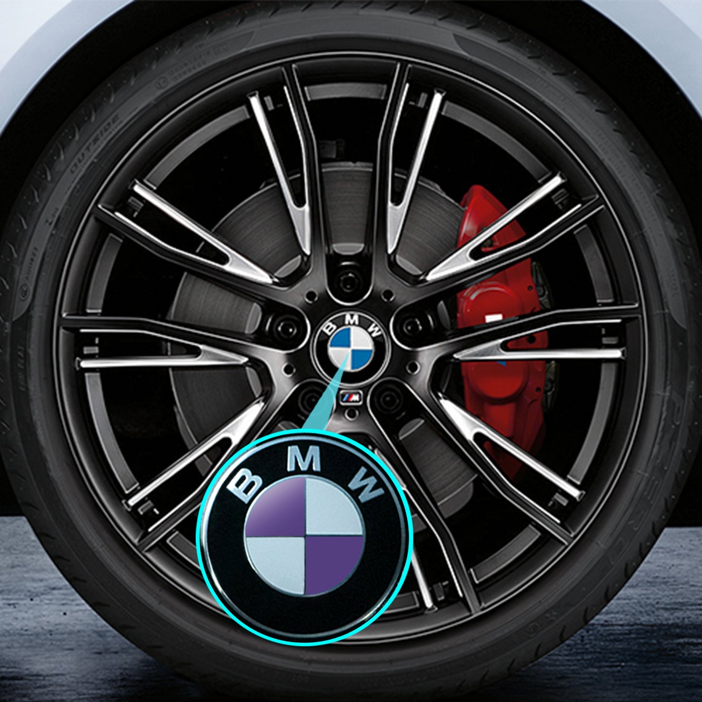 IPG Decorative for BMW Logo Set – 11×4 Semicircles + 1×2 Semicircles, Multiple Sizes Stickers Set (46 Units) Wrap Kit