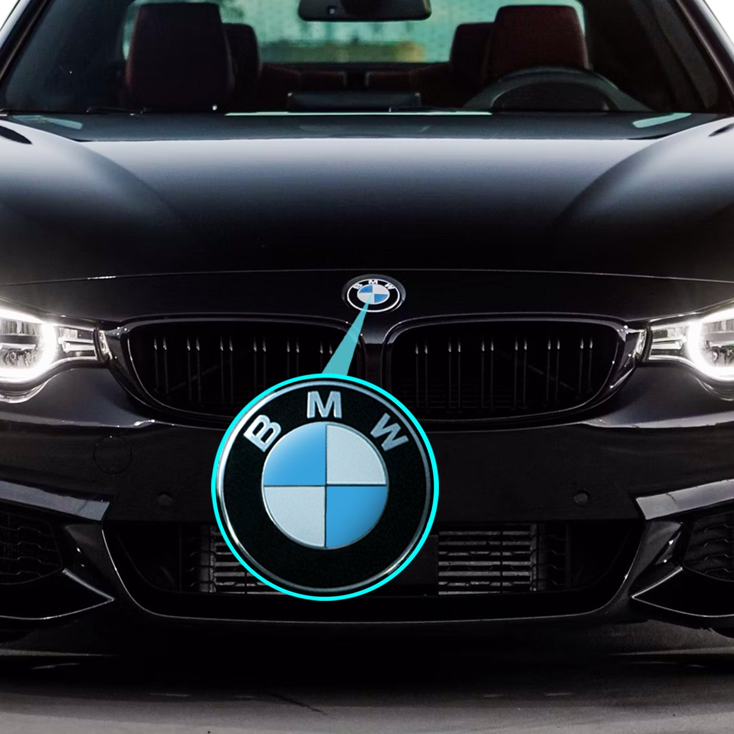 IPG Decorative for BMW Logo Set – 11×4 Semicircles + 1×2 Semicircles, Multiple Sizes Stickers Set (46 Units) Wrap Kit