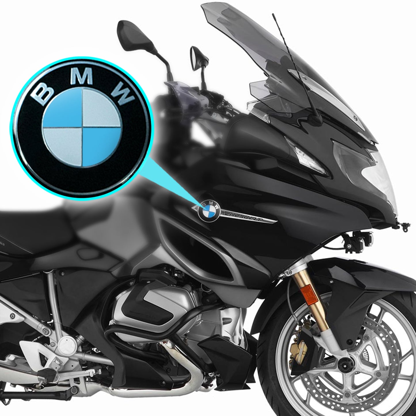 IPG Decorative for BMW Logo Set – 11×4 Semicircles + 1×2 Semicircles, Multiple Sizes Stickers Set (46 Units) Wrap Kit