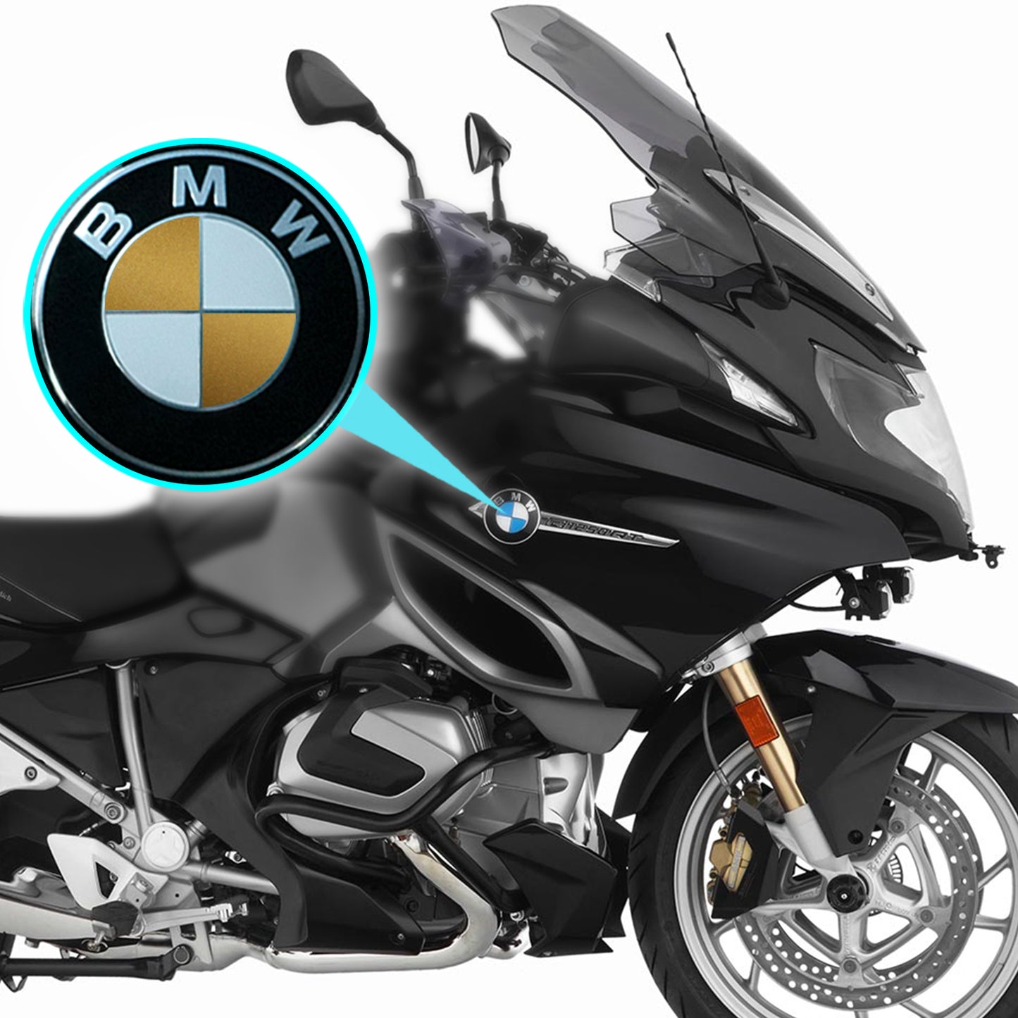 IPG Decorative for BMW Logo Set – 11×4 Semicircles + 1×2 Semicircles, Multiple Sizes Stickers Set (46 Units) Wrap Kit