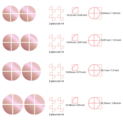 IPG Decorative for BMW Logo Set – 11×4 Semicircles + 1×2 Semicircles, Multiple Sizes Stickers Set (46 Units) Wrap Kit