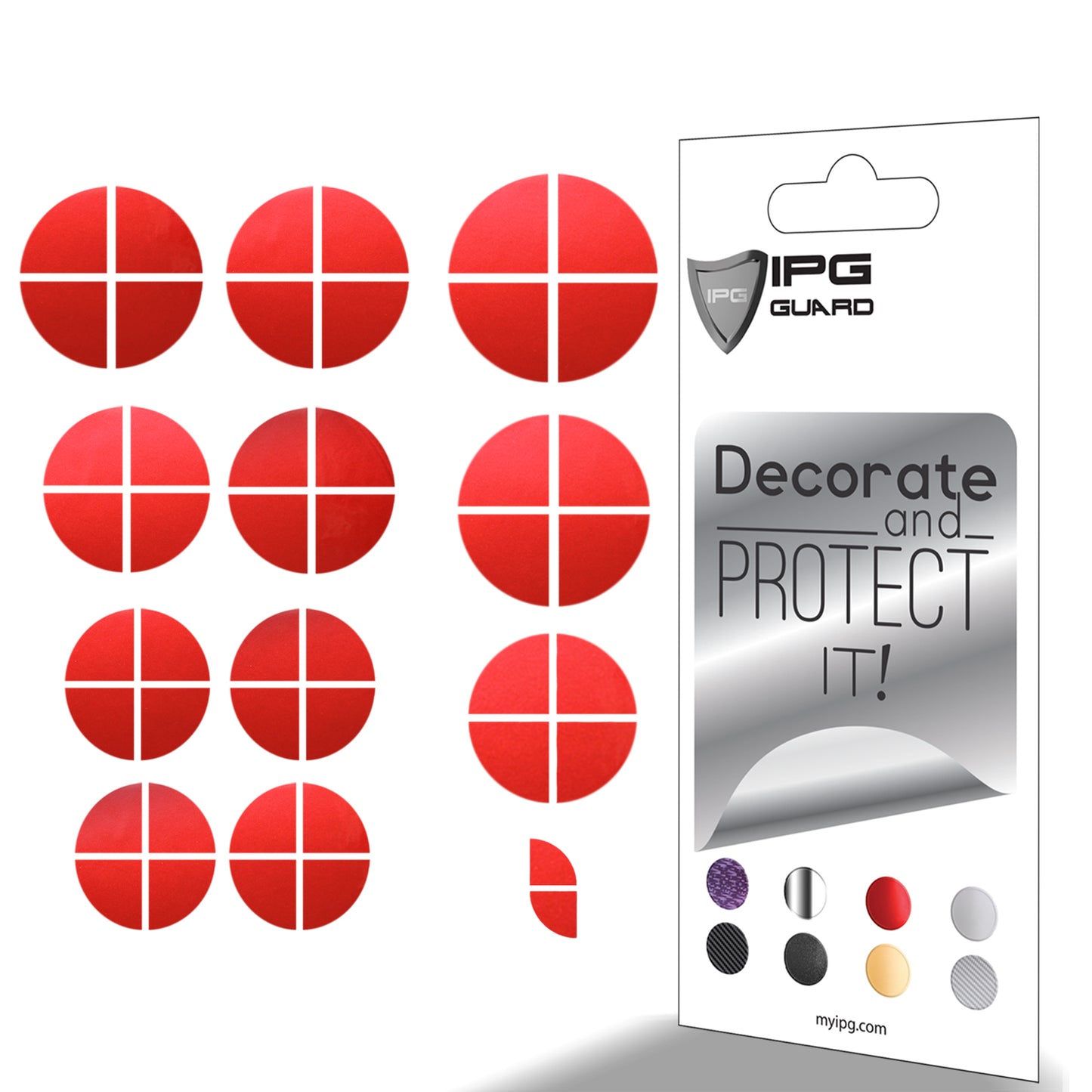 IPG Decorative for BMW Logo Set – 11×4 Semicircles + 1×2 Semicircles, Multiple Sizes Stickers Set (46 Units) Wrap Kit