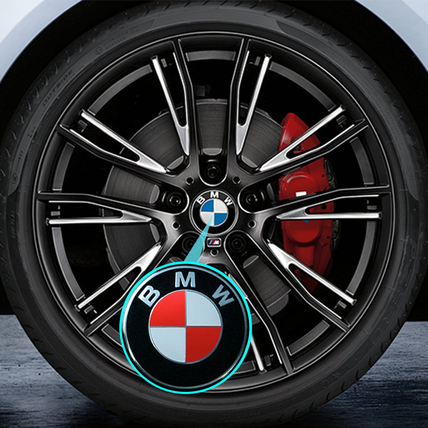 IPG Decorative for BMW Logo Set – 11×4 Semicircles + 1×2 Semicircles, Multiple Sizes Stickers Set (46 Units) Wrap Kit