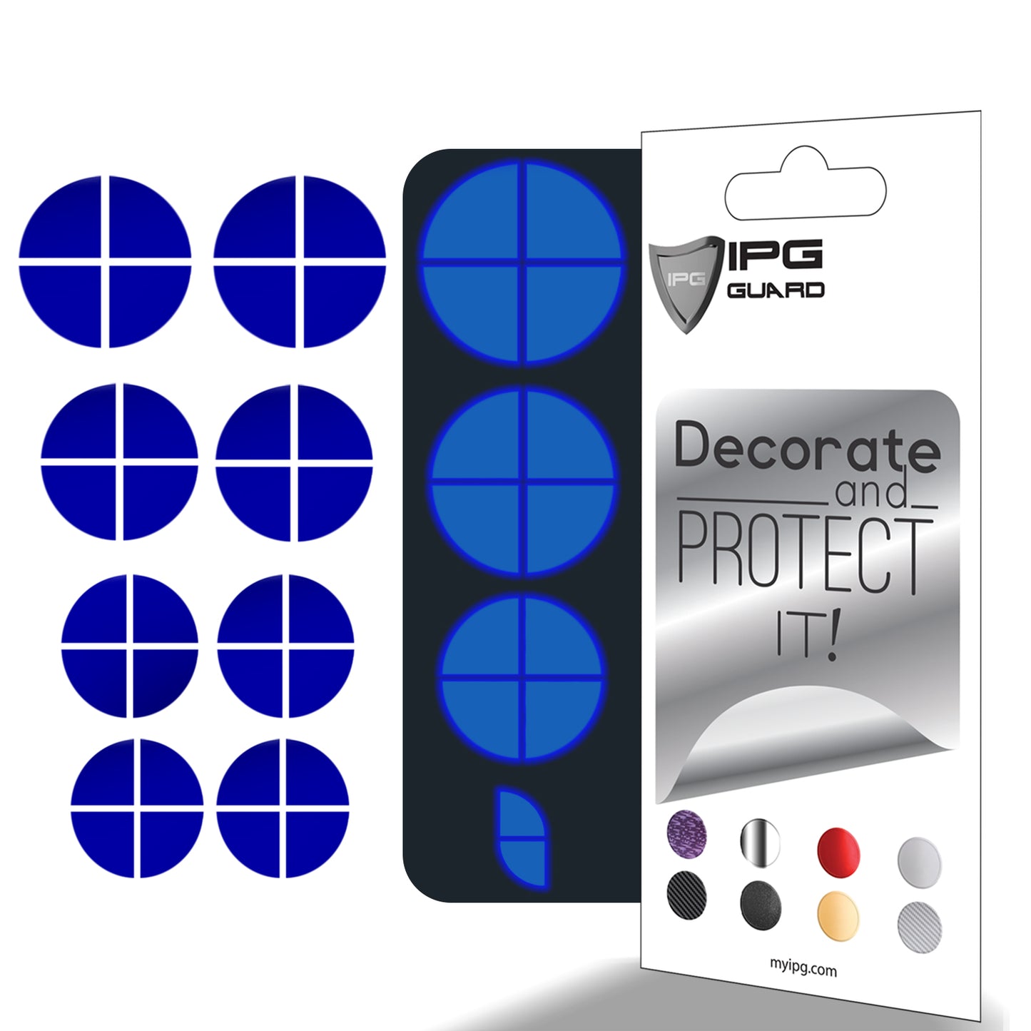 IPG Decorative for BMW Logo Set – 11×4 Semicircles + 1×2 Semicircles, Multiple Sizes Stickers Set (46 Units) Wrap Kit
