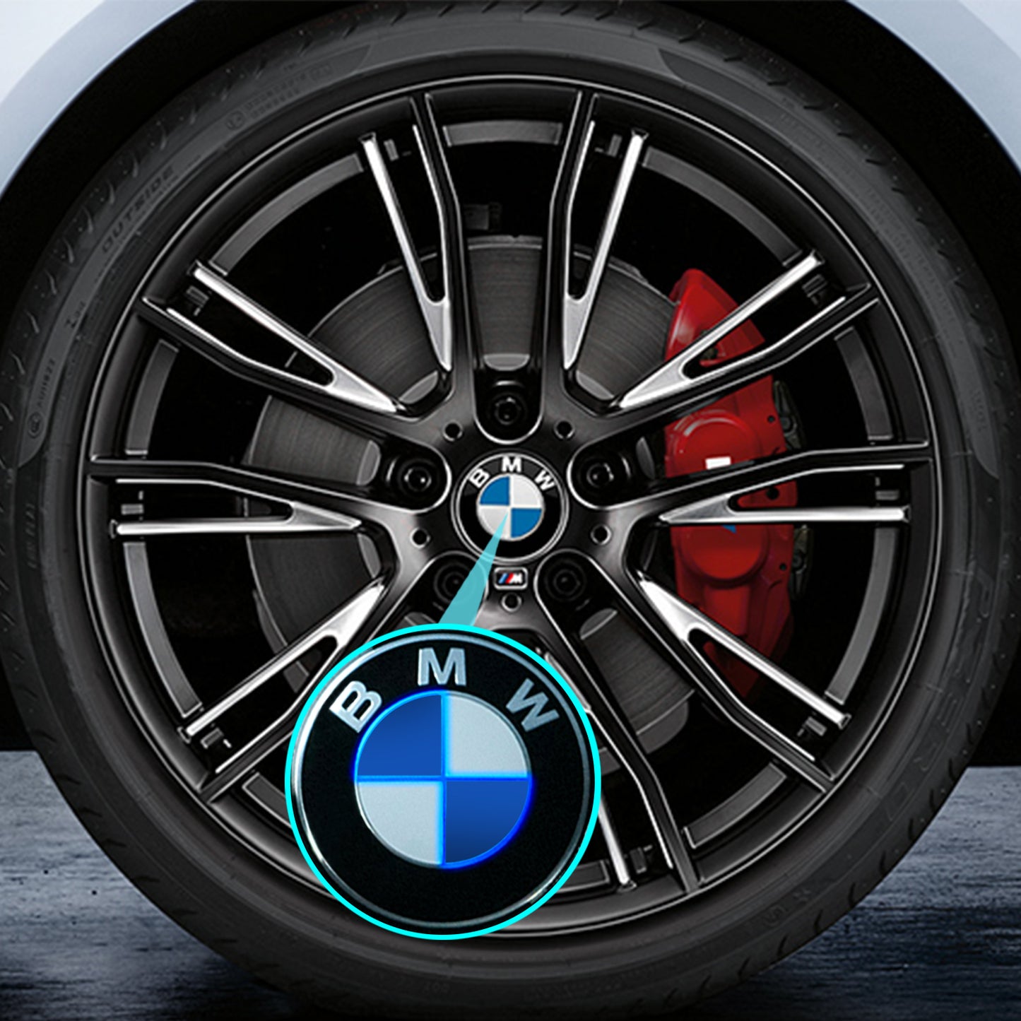 IPG Decorative for BMW Logo Set – 11×4 Semicircles + 1×2 Semicircles, Multiple Sizes Stickers Set (46 Units) Wrap Kit