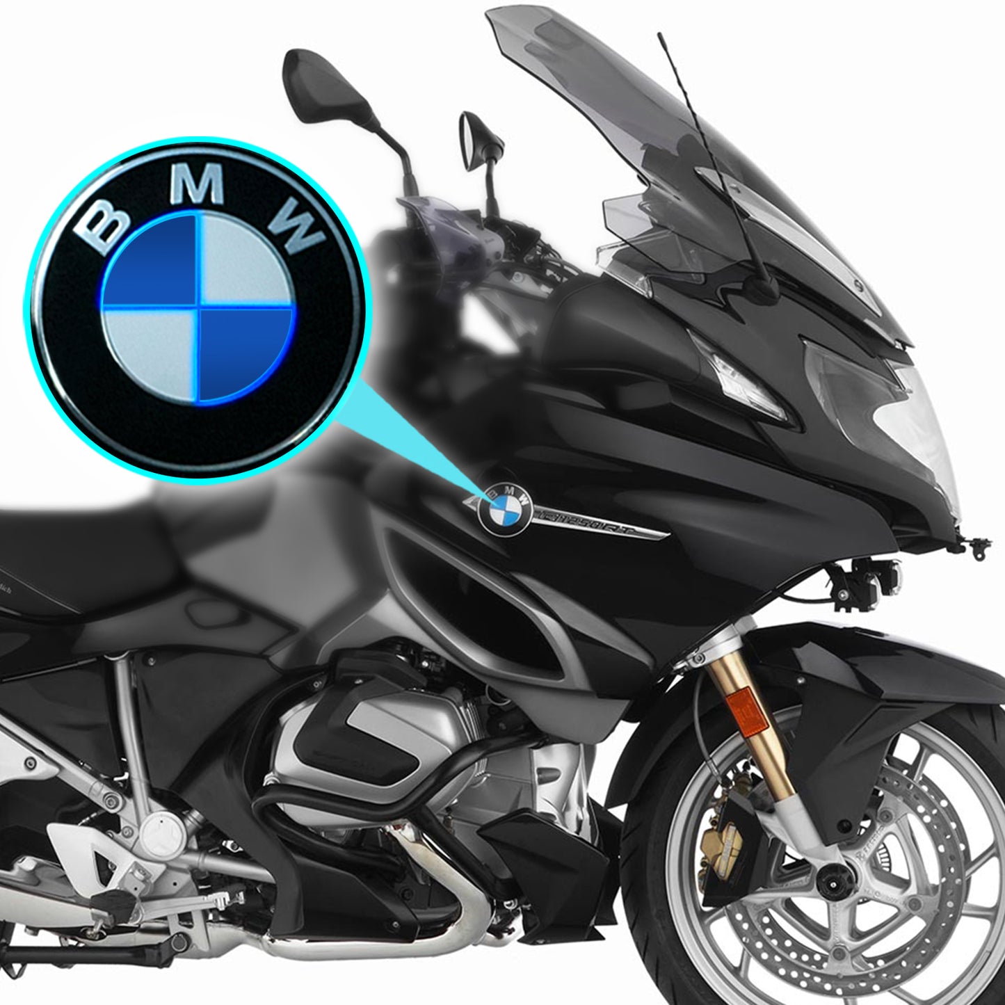 IPG Decorative for BMW Logo Set – 11×4 Semicircles + 1×2 Semicircles, Multiple Sizes Stickers Set (46 Units) Wrap Kit
