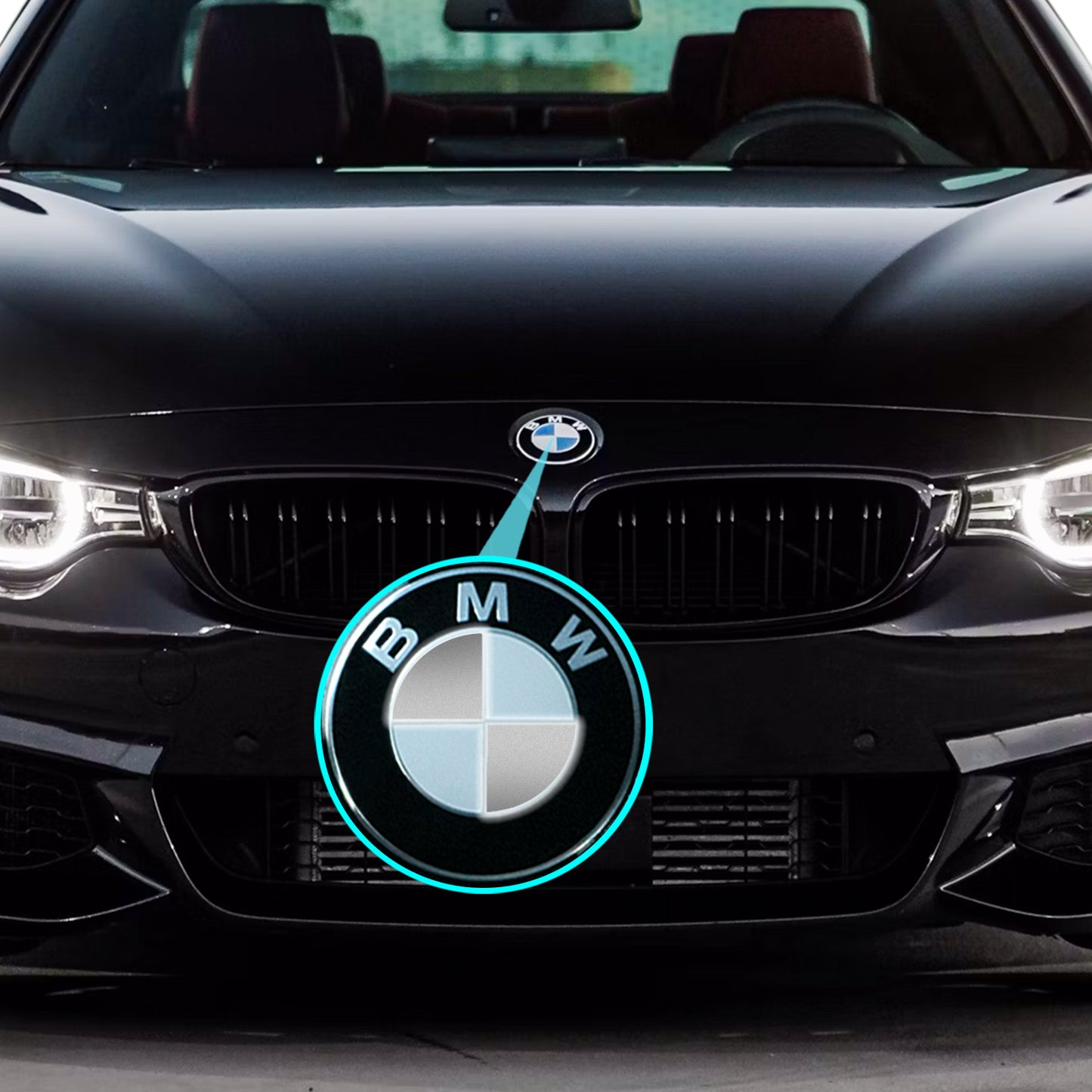 IPG Decorative for BMW Logo Set – 11×4 Semicircles + 1×2 Semicircles, Multiple Sizes Stickers Set (46 Units) Wrap Kit