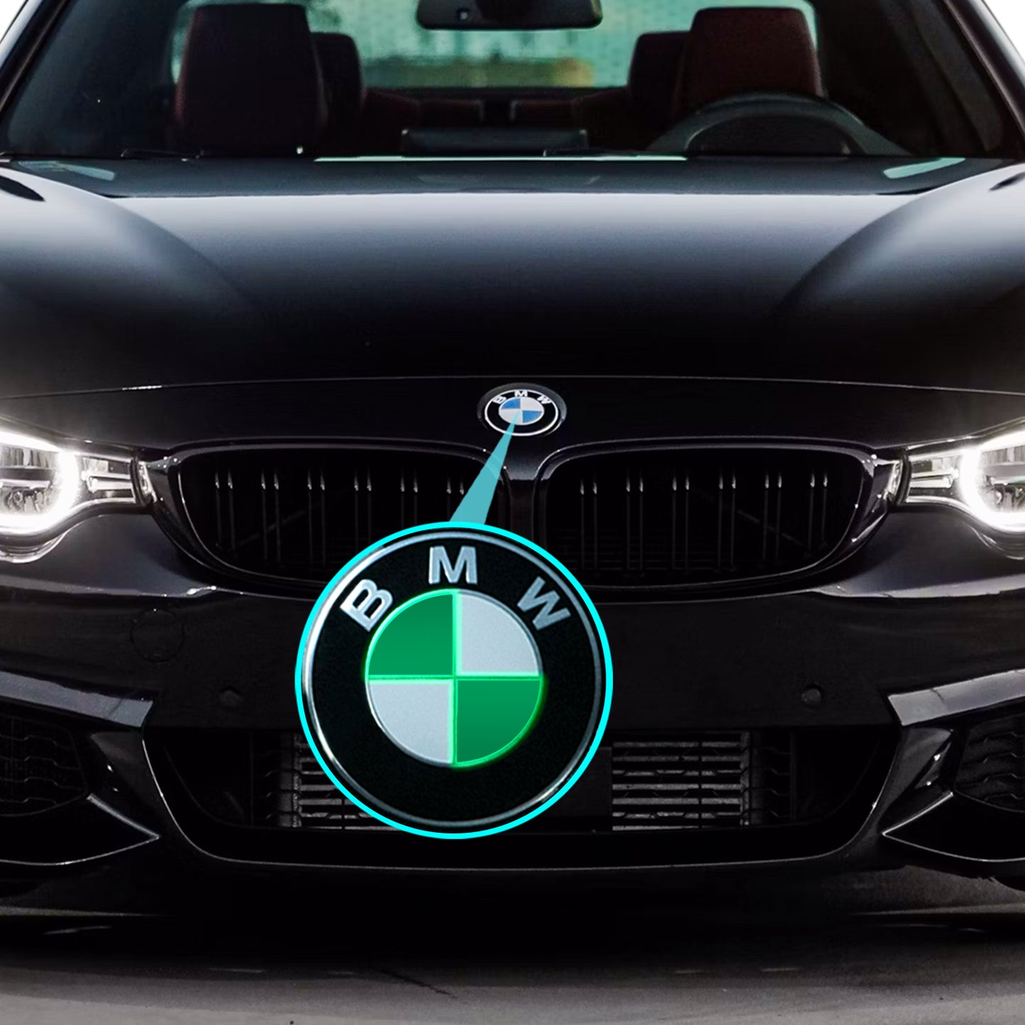 IPG Decorative for BMW Logo Set – 11×4 Semicircles + 1×2 Semicircles, Multiple Sizes Stickers Set (46 Units) Wrap Kit