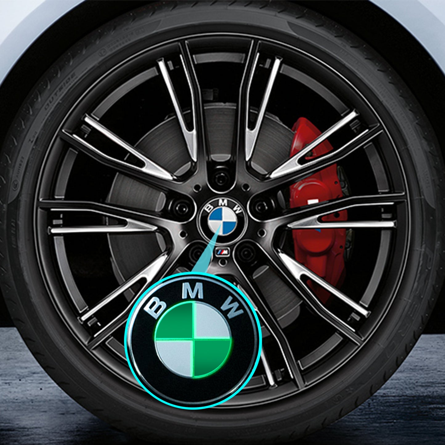 IPG Decorative for BMW Logo Set – 11×4 Semicircles + 1×2 Semicircles, Multiple Sizes Stickers Set (46 Units) Wrap Kit