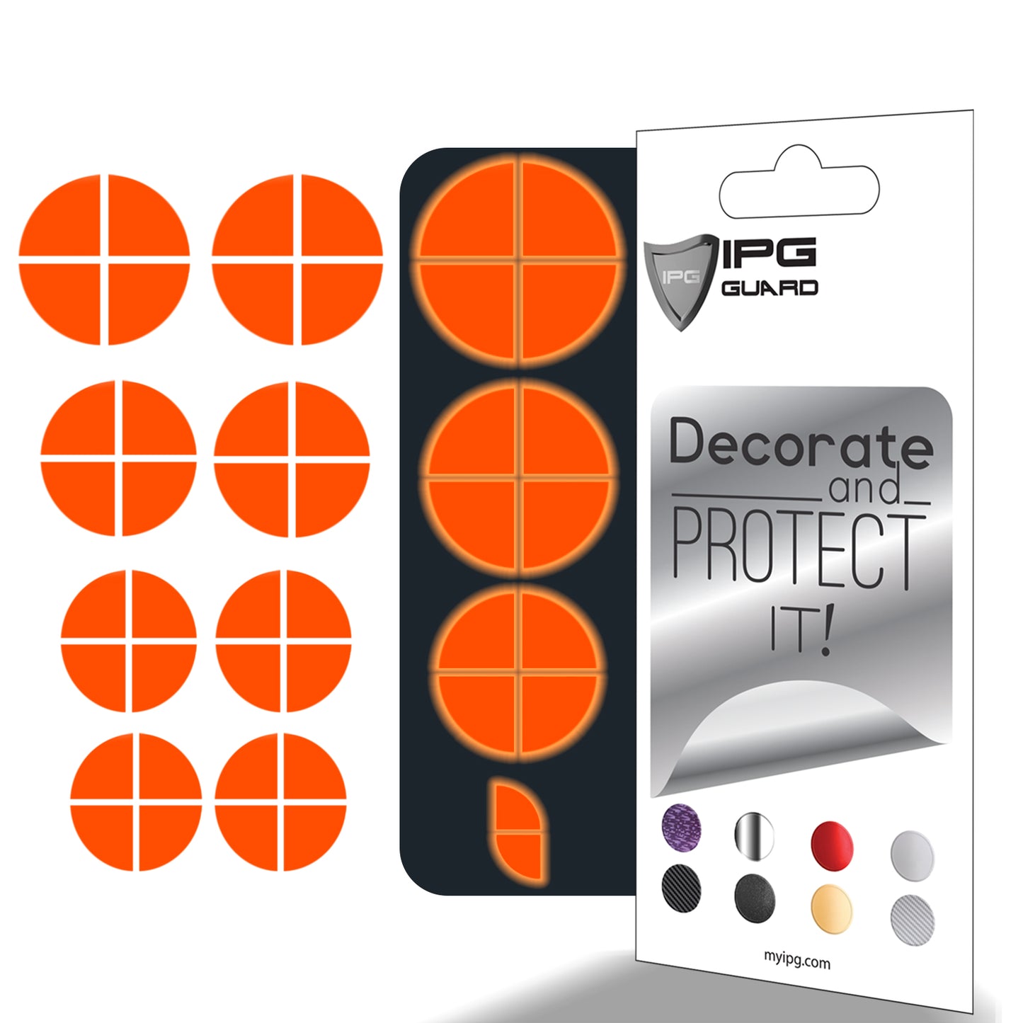 IPG Decorative for BMW Logo Set – 11×4 Semicircles + 1×2 Semicircles, Multiple Sizes Stickers Set (46 Units) Wrap Kit
