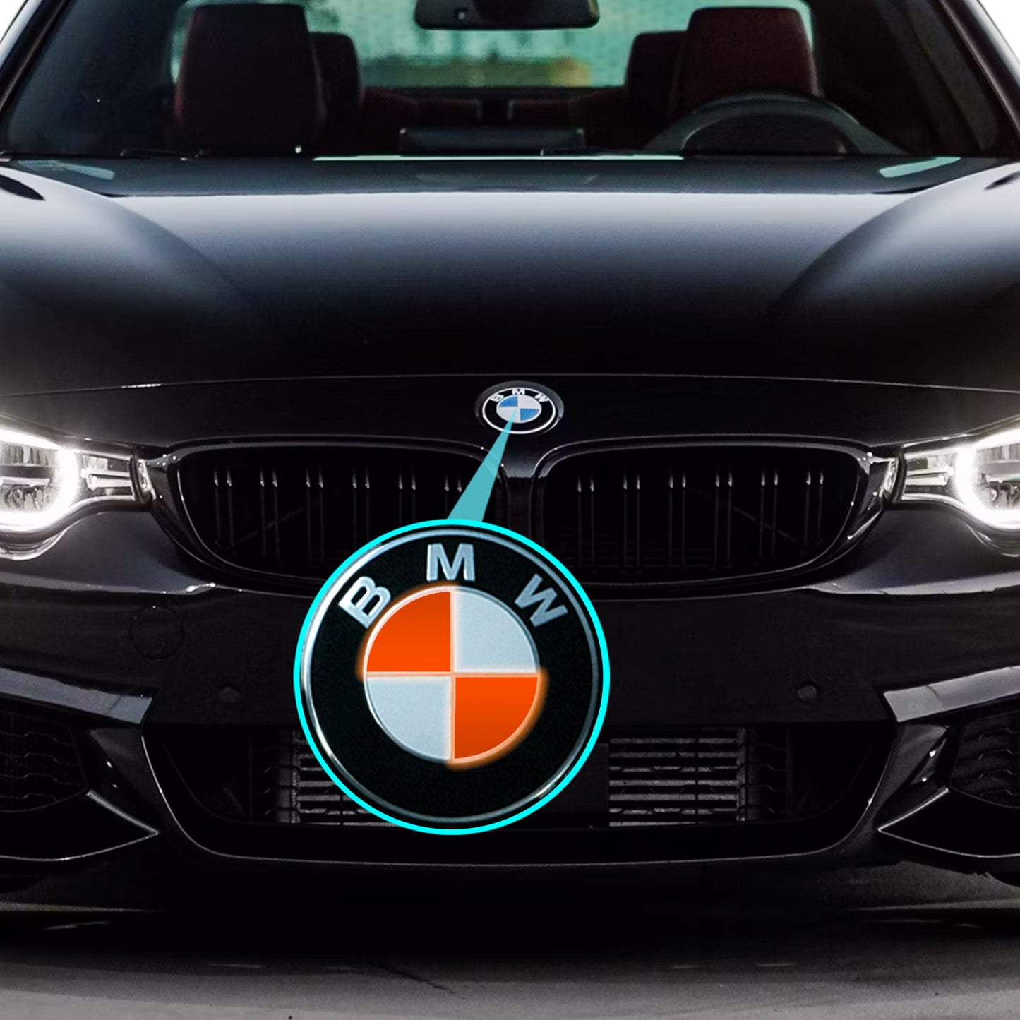 IPG Decorative for BMW Logo Set – 11×4 Semicircles + 1×2 Semicircles, Multiple Sizes Stickers Set (46 Units) Wrap Kit