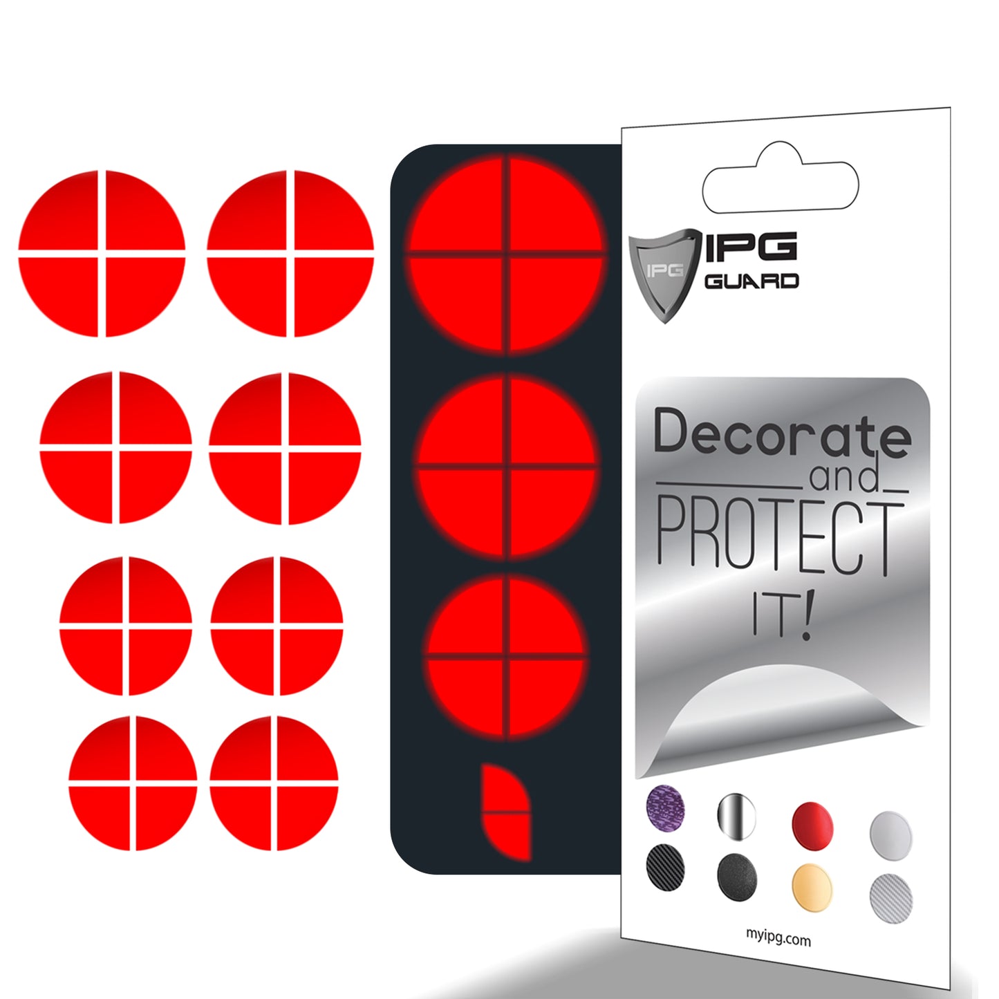 IPG Decorative for BMW Logo Set – 11×4 Semicircles + 1×2 Semicircles, Multiple Sizes Stickers Set (46 Units) Wrap Kit