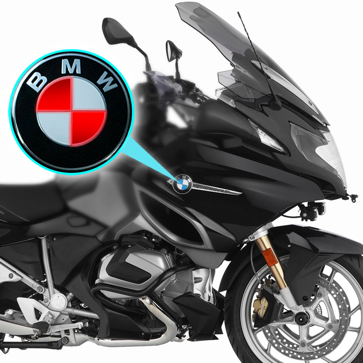 IPG Decorative for BMW Logo Set – 11×4 Semicircles + 1×2 Semicircles, Multiple Sizes Stickers Set (46 Units) Wrap Kit