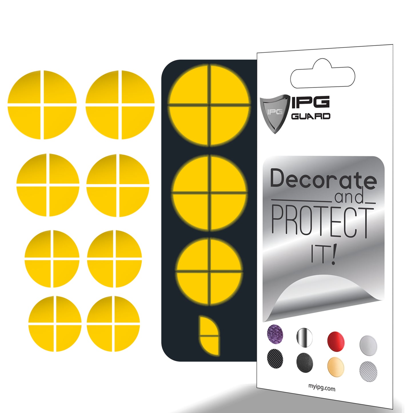 IPG Decorative for BMW Logo Set – 11×4 Semicircles + 1×2 Semicircles, Multiple Sizes Stickers Set (46 Units) Wrap Kit