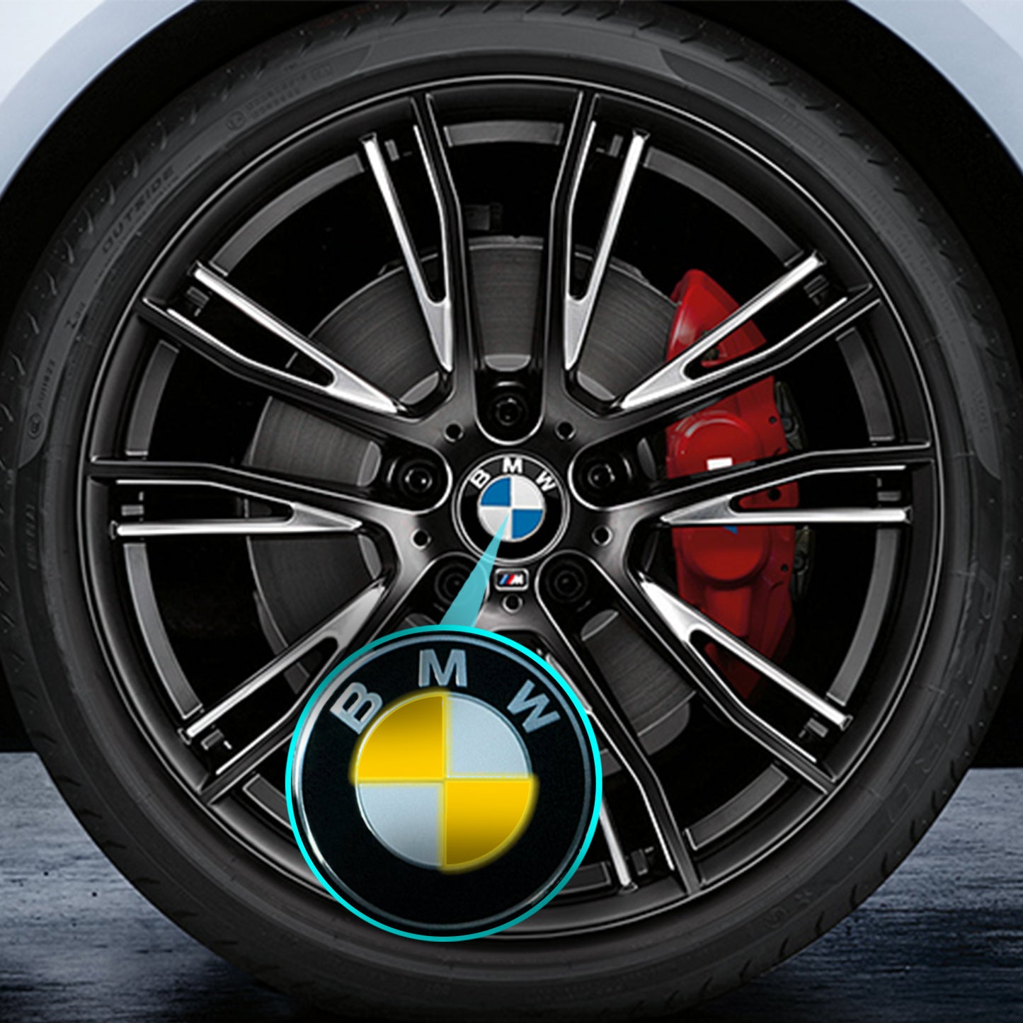 IPG Decorative for BMW Logo Set – 11×4 Semicircles + 1×2 Semicircles, Multiple Sizes Stickers Set (46 Units) Wrap Kit