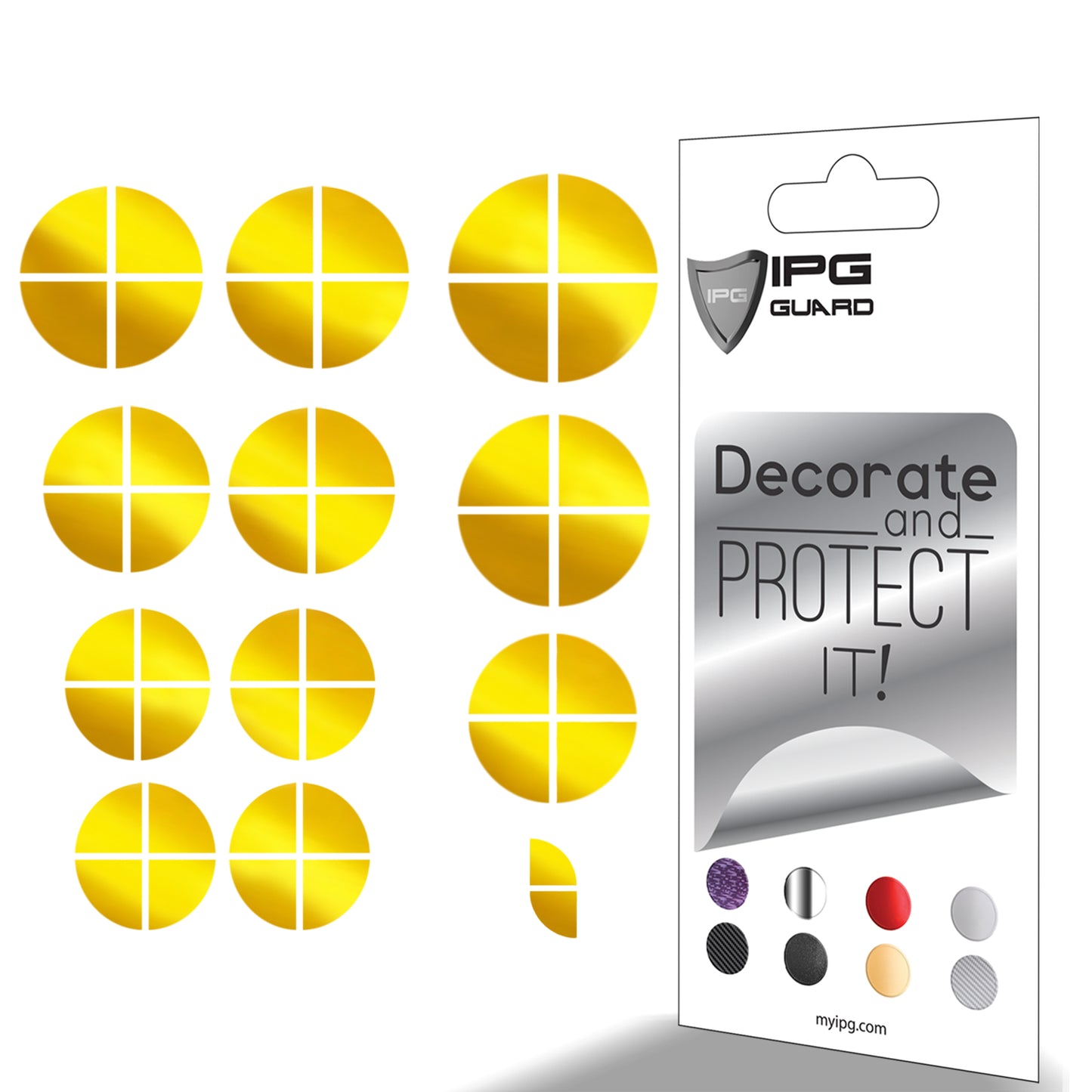 IPG Decorative for BMW Logo Set – 11×4 Semicircles + 1×2 Semicircles, Multiple Sizes Stickers Set (46 Units) Wrap Kit