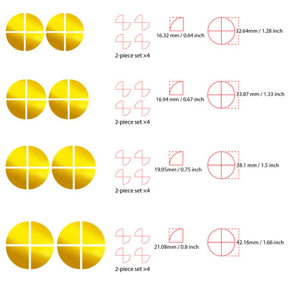 IPG Decorative for BMW Logo Set – 11×4 Semicircles + 1×2 Semicircles, Multiple Sizes Stickers Set (46 Units) Wrap Kit